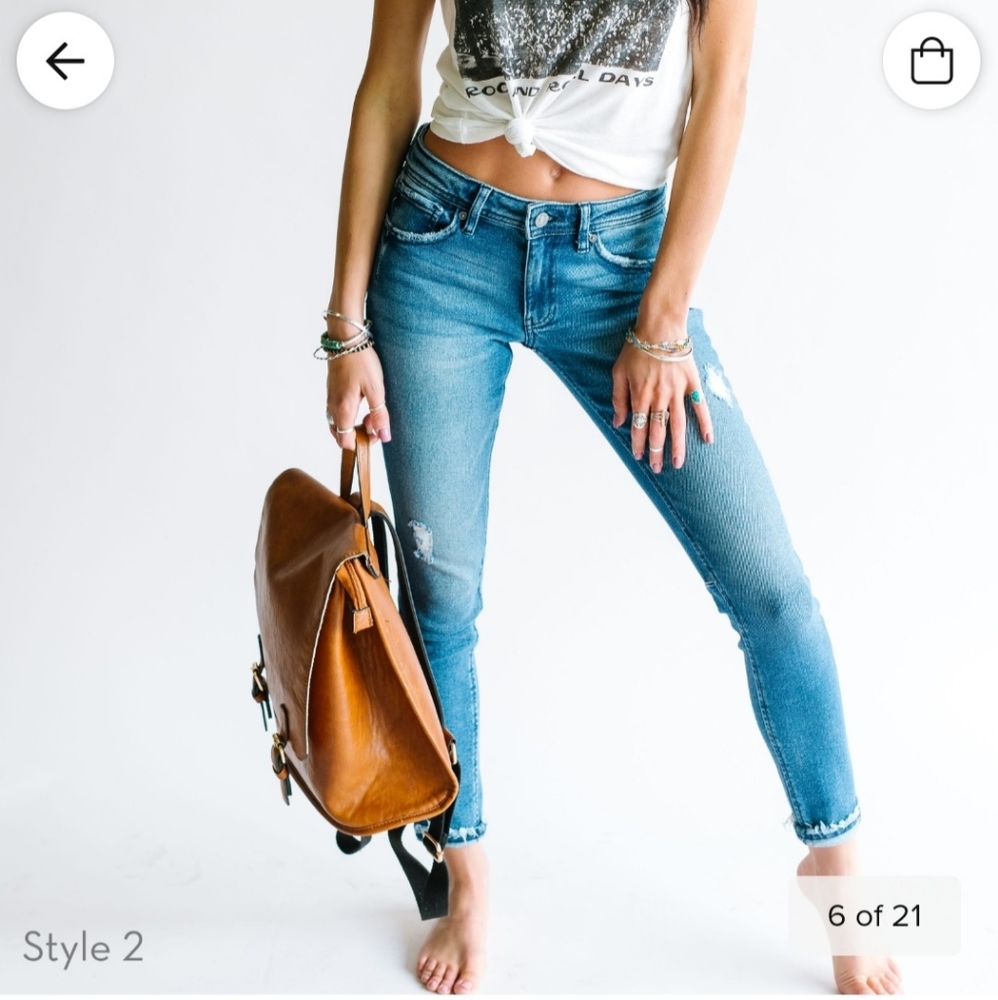 KanCan Medium Blue Distressed Skinny Jeans